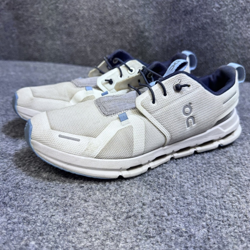 On Running Shoes Kids Size 6 Cloud Ivory Blue 3YD11442364 Athletic EUC